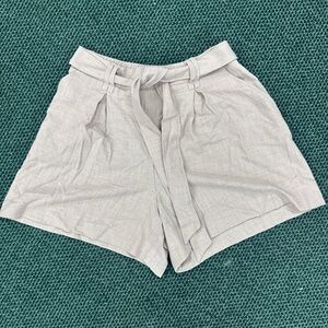 Rachel Zoe High Waist Cream Shorts